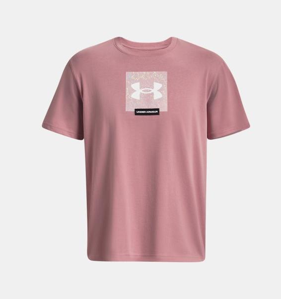 Pembe Unisex UA Boxed Heavyweight Kısa Kollu