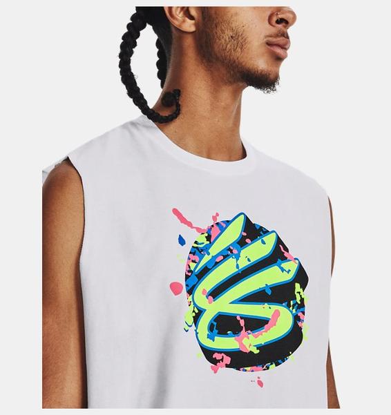Beyaz Erkek Curry Sleeveless Tişört