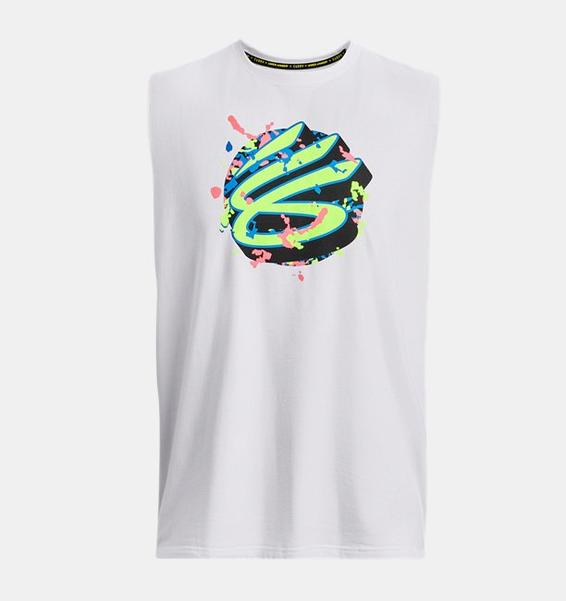 Beyaz Erkek Curry Sleeveless Tişört