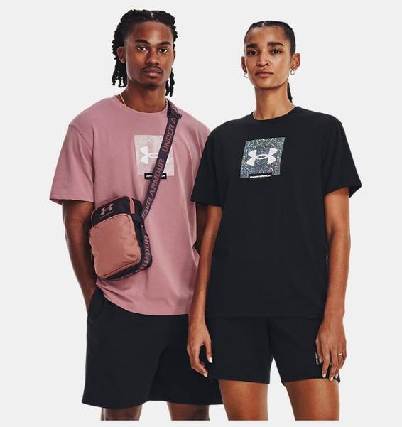 Pembe Unisex UA Boxed Heavyweight Kısa Kollu