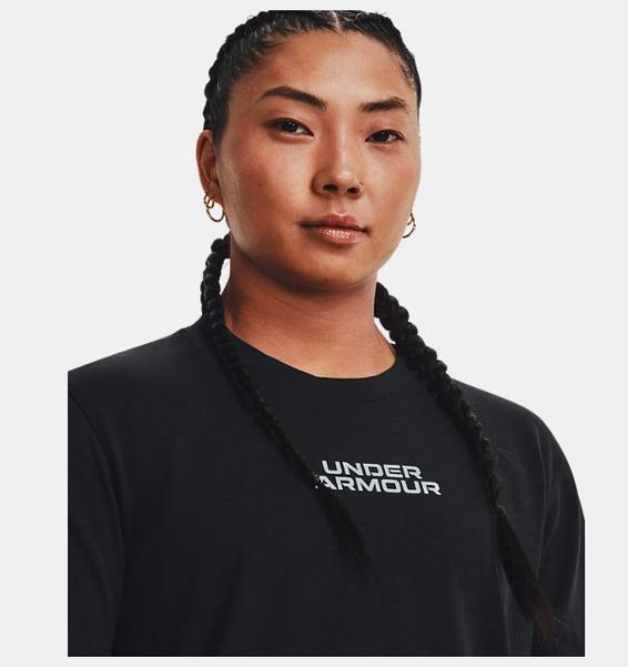Siyah Unisex UA Outline Heavyweight Kısa Kollu