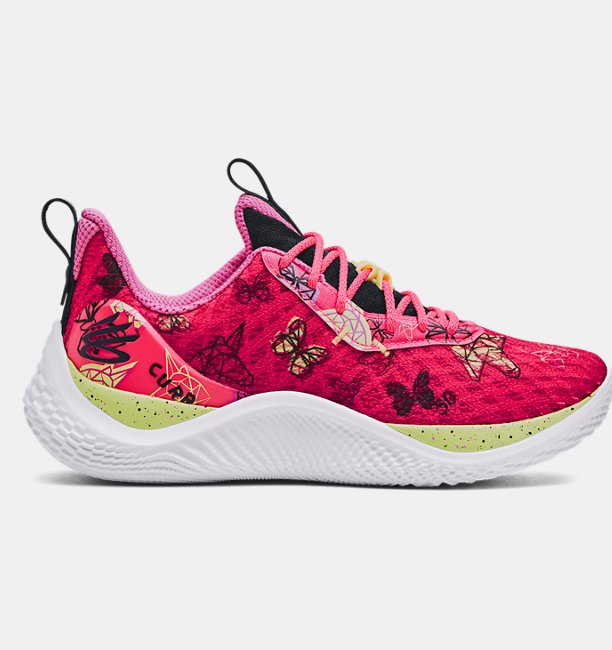 Unisex Curry Flow 10 Girl Dad Basketbol Ayakkabısı Pembe