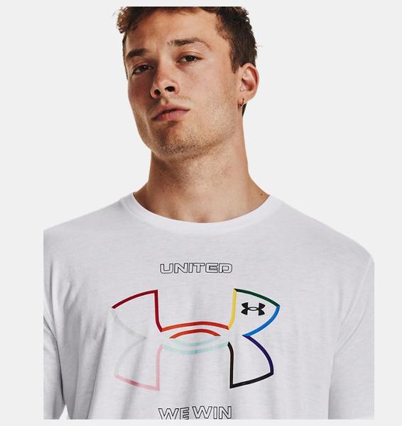 Beyaz Erkek UA Pride Kısa Kollu