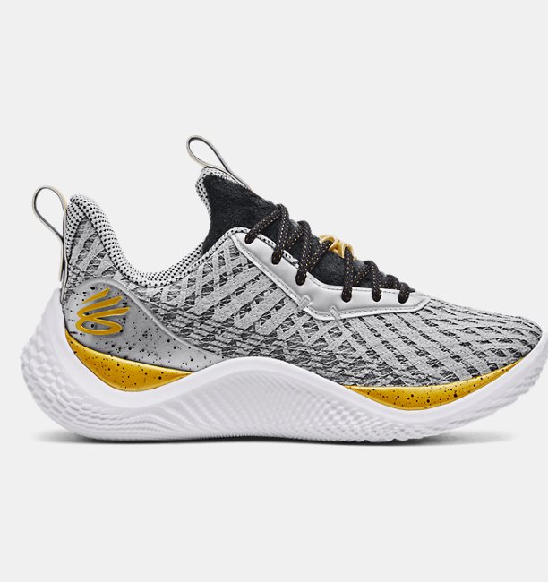 Unisex Curry Flow 10 Young Wolf Basketbol Ayakkabısı Gri