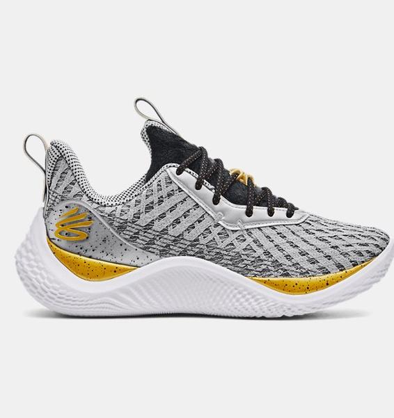 Gri Unisex Curry Flow 10 Young Wolf Basketbol Ayakkabısı