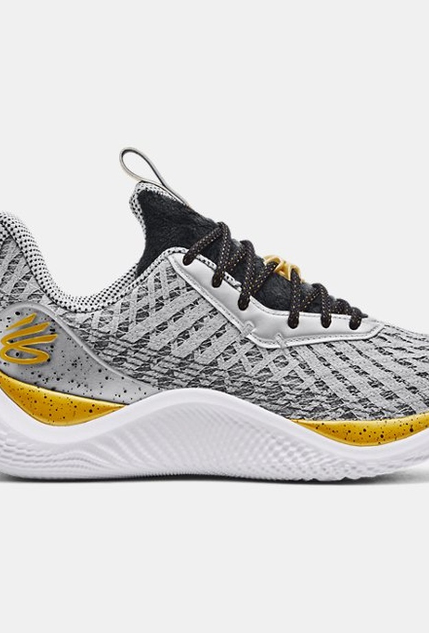 Unisex Curry Flow 10 Young Wolf Basketbol Ayakkabısı Gri