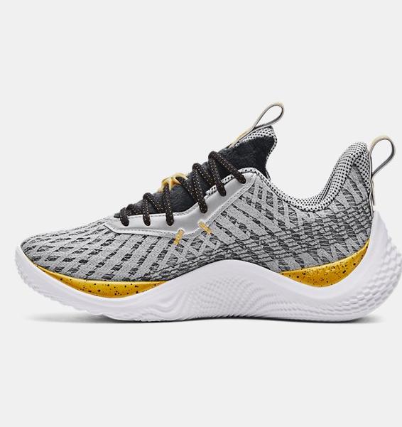 Gri Unisex Curry Flow 10 Young Wolf Basketbol Ayakkabısı