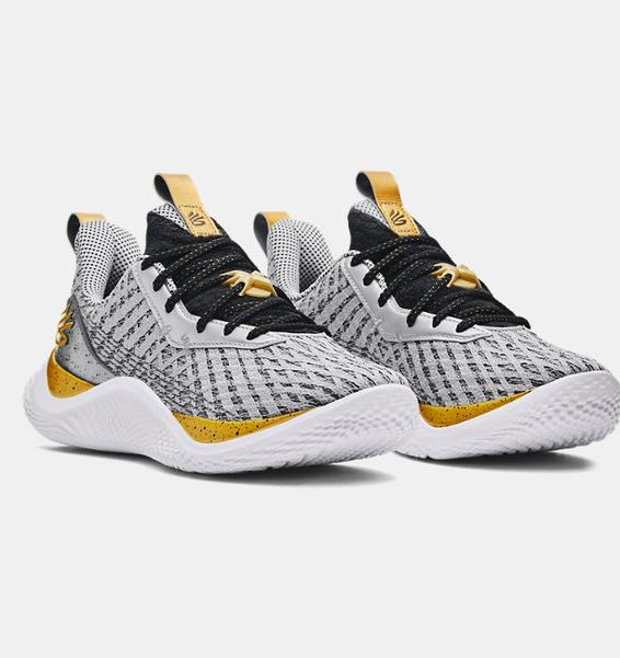 Gri Unisex Curry Flow 10 Young Wolf Basketbol Ayakkabısı