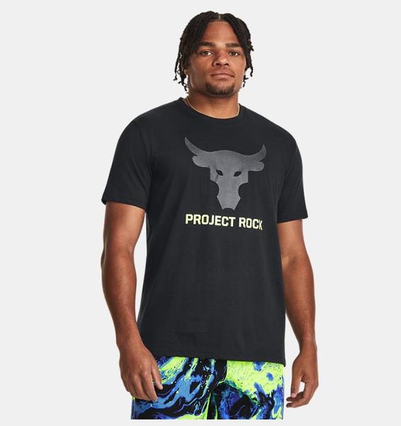 Siyah Erkek Project Rock Brahma Bull Kısa Kollu