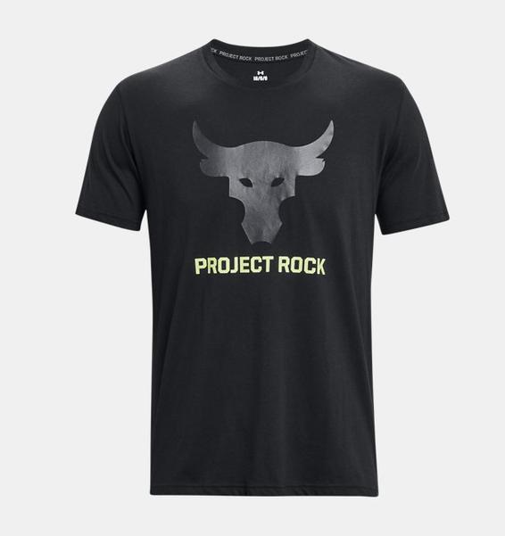 Siyah Erkek Project Rock Brahma Bull Kısa Kollu
