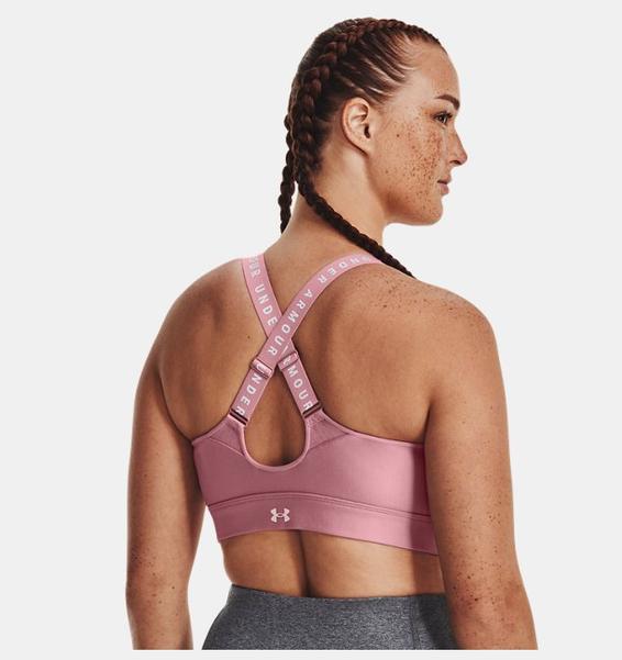 Pembe Kadın UA Infinity High Zip Spor Sütyeni