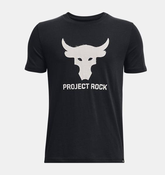 Siyah Erkek Çocuk Project Rock Brahma Bull Kısa Kollu