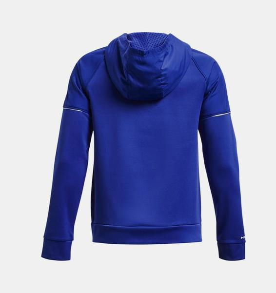 Mavi Erkek Çocuk UA Storm Armour Fleece® Tam Boy Fermuarlı Kapüşonlu Üst