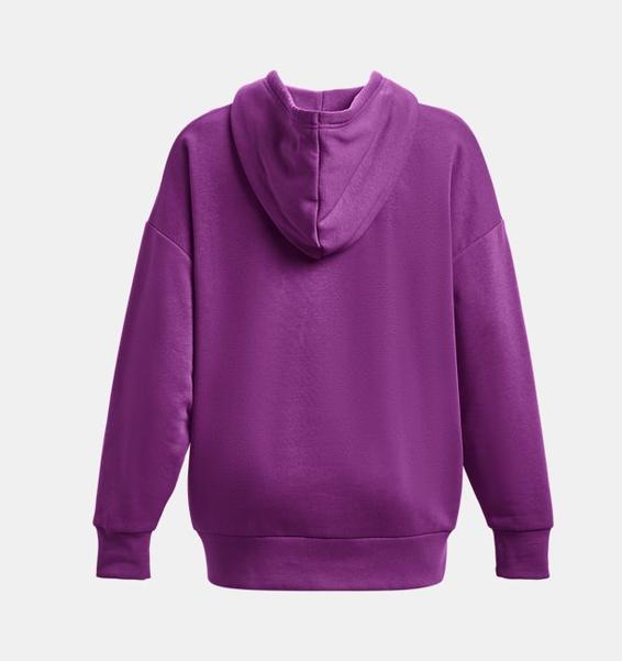 Mor Kadın UA Rival Fleece Oversized Kapüşonlu Üst