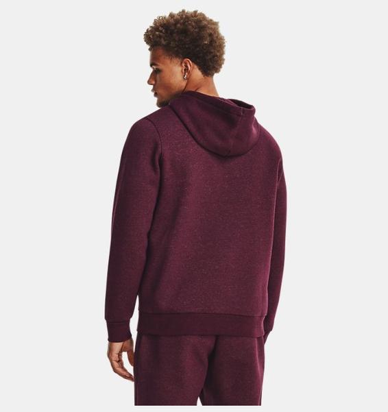 Bordo Erkek UA Essential Fleece Kapüşonlu Üst