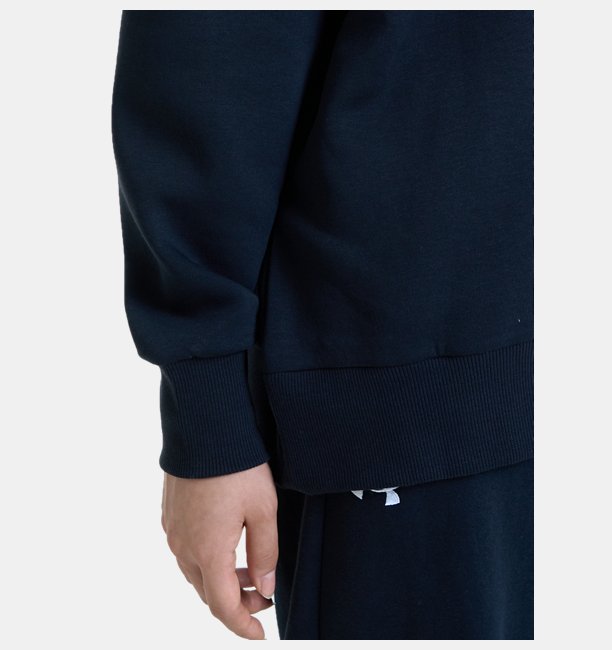 Kadın UA Rival Fleece Oversized Kapüşonlu Üst Siyah