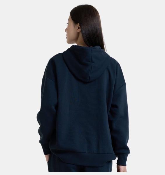 Siyah Kadın UA Rival Fleece Oversized Kapüşonlu Üst