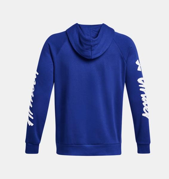 Lacivert Erkek UA Rival Fleece Graphic Kapüşonlu Üst