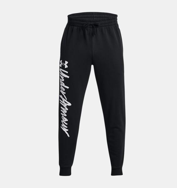 Siyah Erkek UA Rival Fleece Graphic Eşofman Altı