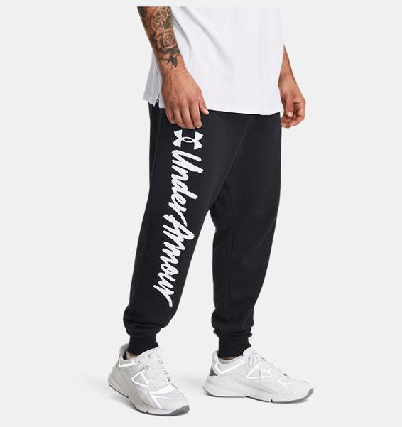 Siyah Erkek UA Rival Fleece Graphic Eşofman Altı