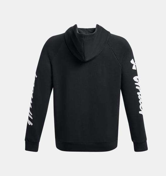 Siyah Erkek UA Rival Fleece Graphic Kapüşonlu Üst
