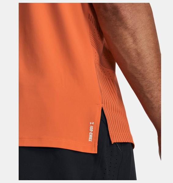 Turuncu Erkek UA Launch Elite Elite Graphic Kısa Kollu Tişört