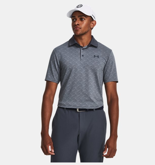 Erkek UA Playoff Birdie Jacquard Polo Gri