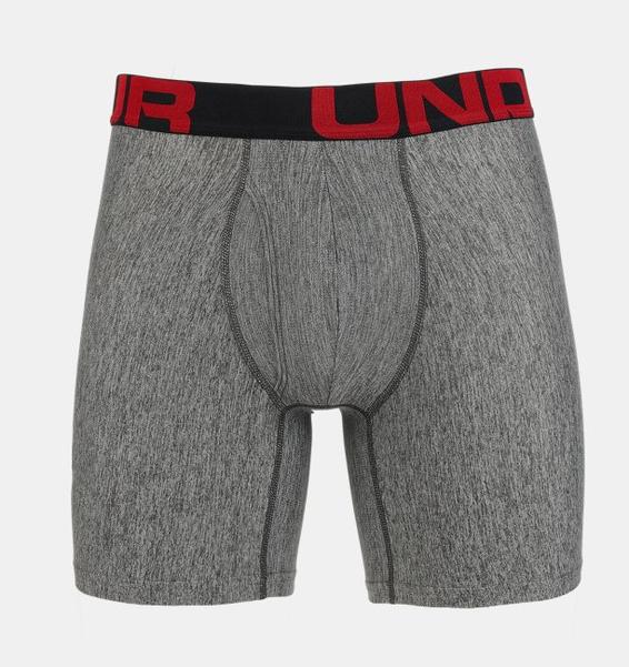 Gri Erkek UA Tech™ 6" Boxerjock® – 2'li Paket