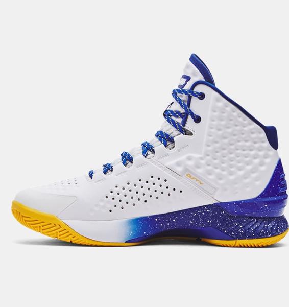 Beyaz Unisex Curry 1 Retro 'Dub Nation' Basketbol Ayakkabısı