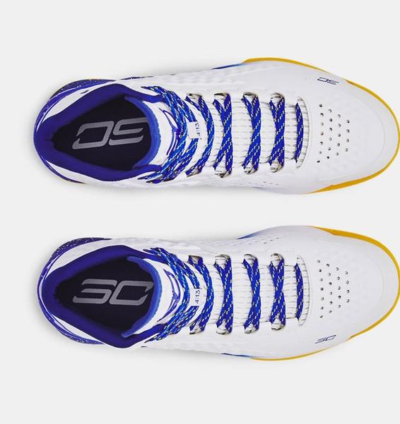 Beyaz Unisex Curry 1 Retro 'Dub Nation' Basketbol Ayakkabısı