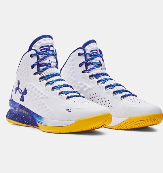 Beyaz Unisex Curry 1 Retro 'Dub Nation' Basketbol Ayakkabısı