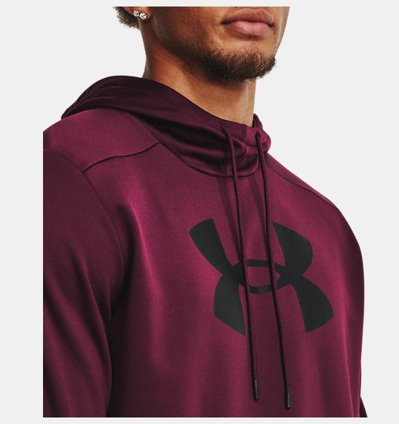 Bordo Erkek Armour Fleece® Big Logo Kapüşonlu Üst