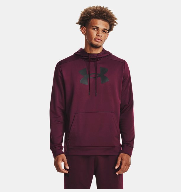 Erkek UA Armour Fleece Big Logo HD Sweatshirt Bordo