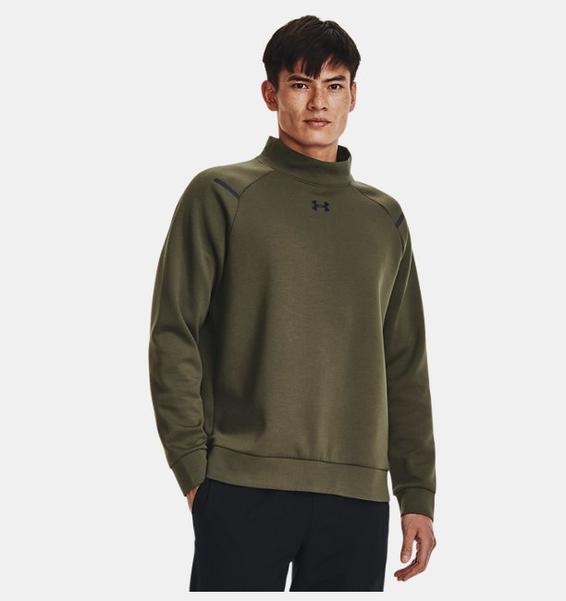 Haki Erkek UA Unstoppable Fleece Mock Sweatshirt