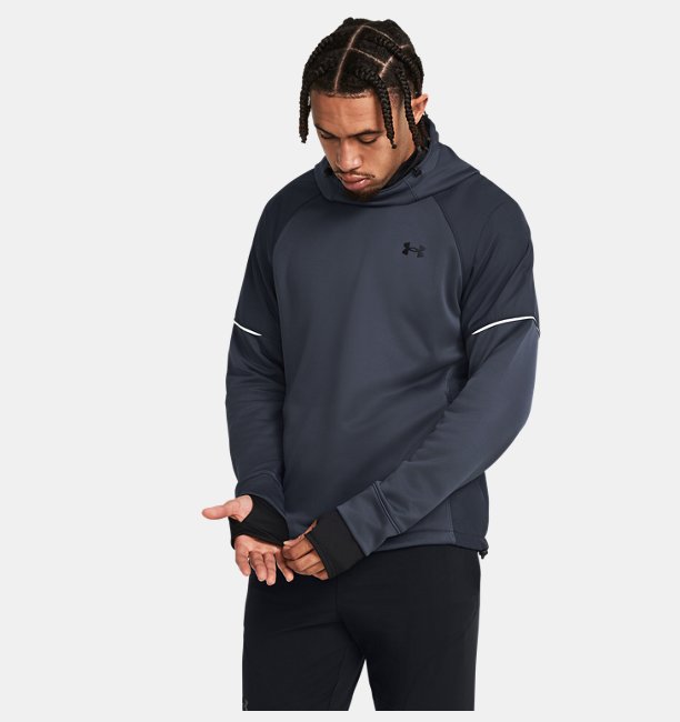 Erkek UA Storm Armour Fleece® Kar Maskeli Sweatshirt Gri