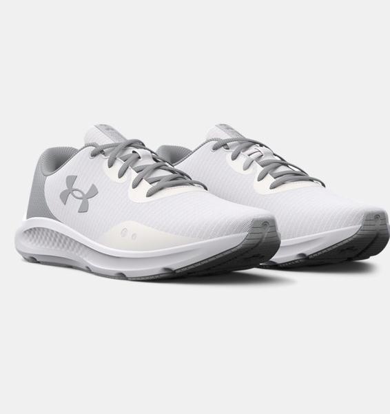 Beyaz Erkek UA Charged Pursuit 3 Tech Koşu Ayakkabısı