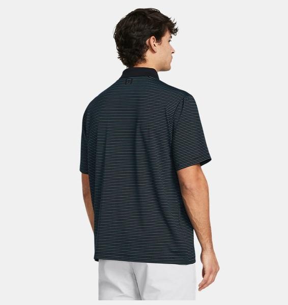 Siyah Erkek UA Performance 3.0 Stripe Polo