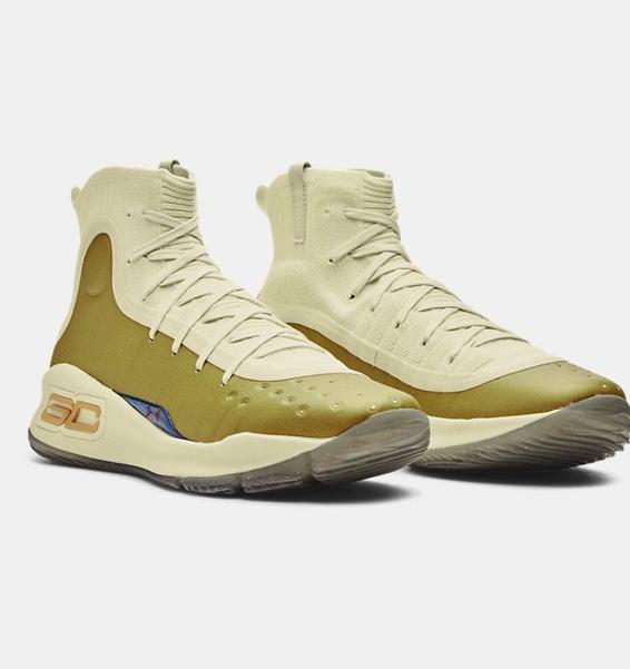 Sarı Erkek UA Curry 4 Basketbol Ayakkabısı