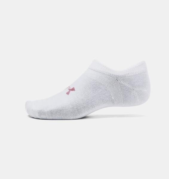 Beyaz Unisex UA Essential 3'lü Paket No-Show Çorap