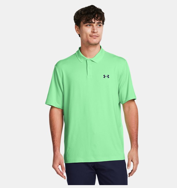 Erkek UA Matchplay Polo Tişört Neon Yeşil