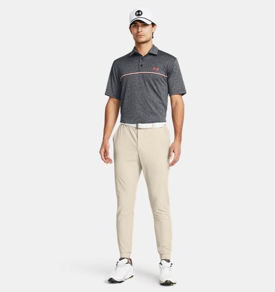 Siyah Erkek UA Playoff 3.0 Stripe Polo