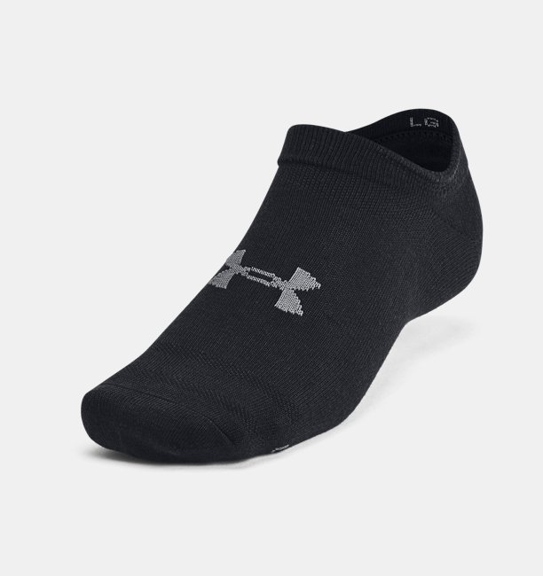 Unisex UA Essential 6'lü Paket No-Show Çorap Siyah
