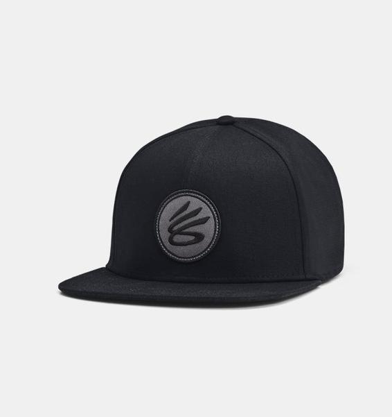 Siyah Erkek Curry Flatbrim Snapback Şapka