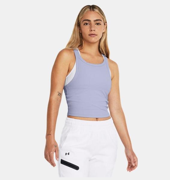 Lila Kadın Meridian Rib Crop Atlet