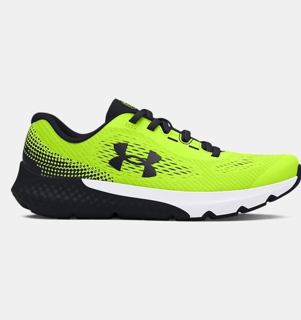 Erkek Çocuk UA Rogue 4 AL Koşu Ayakkabısı Neon Sarı