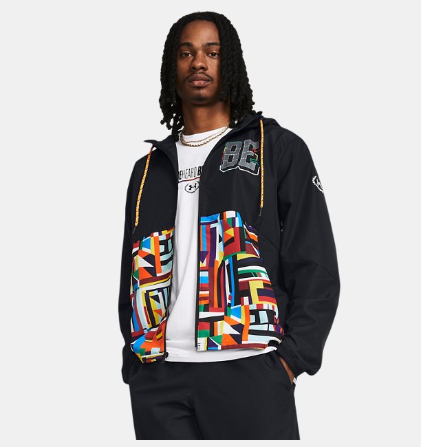 Erkek UA Legacy Black History Month Windbreaker Mont Siyah