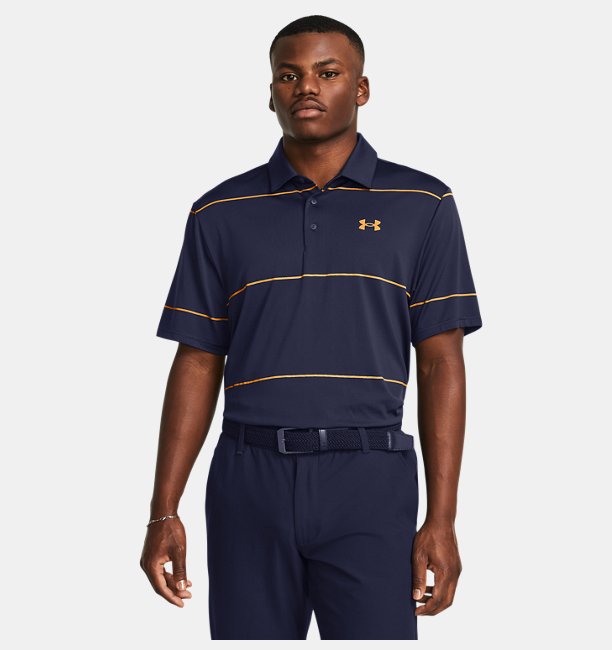 Erkek UA Playoff 3.0 Stripe Polo Lacivert