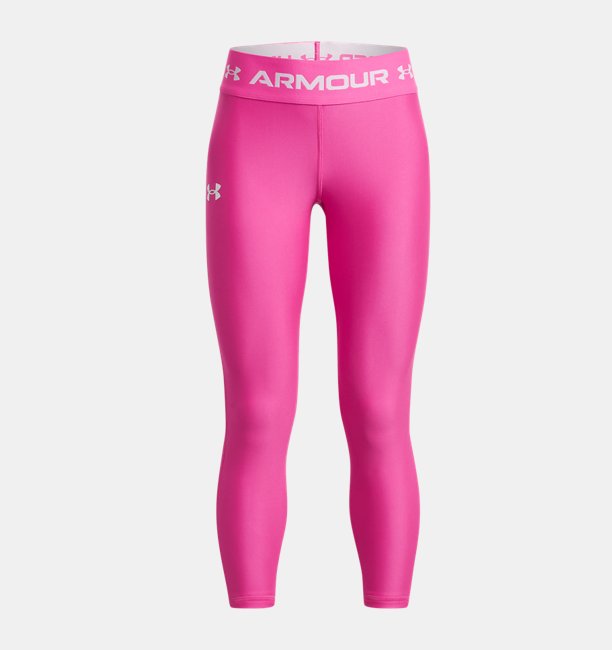 Kız Çocuk HeatGear® Armour Bilekte Crop Pembe