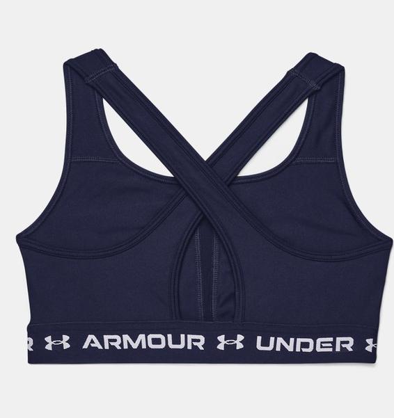 Lacivert Kadın Armour® Mid Çapraz Sırtlı Spor Sütyeni