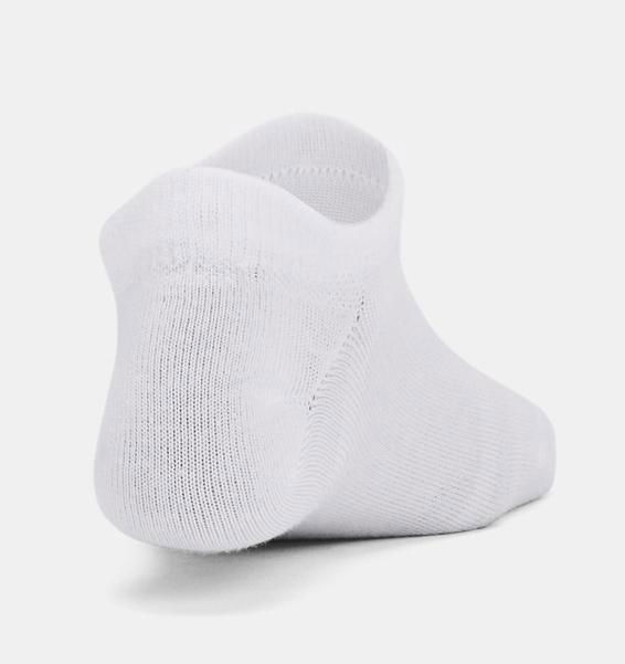Beyaz Erkek Çocuk UA Essential 6'lı Paket No-Show Çorap